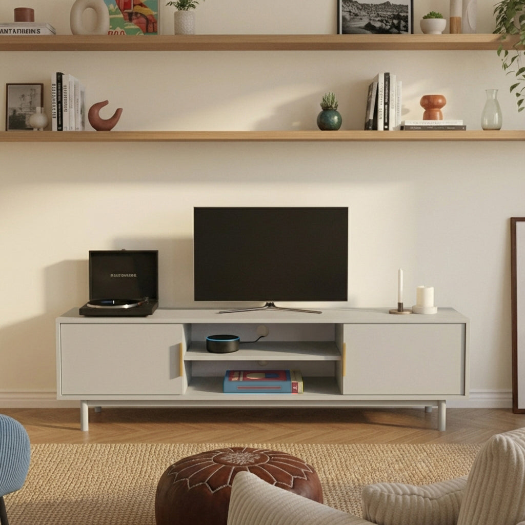 Meuble TV coloris cachemire 154 cm