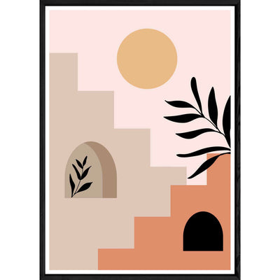 Tableau paysage avec cadre noir – Taille 32x42
