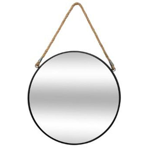 Miroir à Suspendre en Métal 37cm Noir