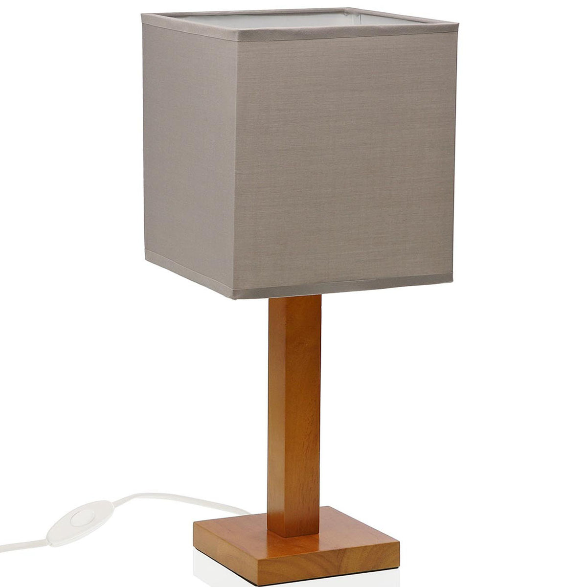 Lampe en bois grise H45