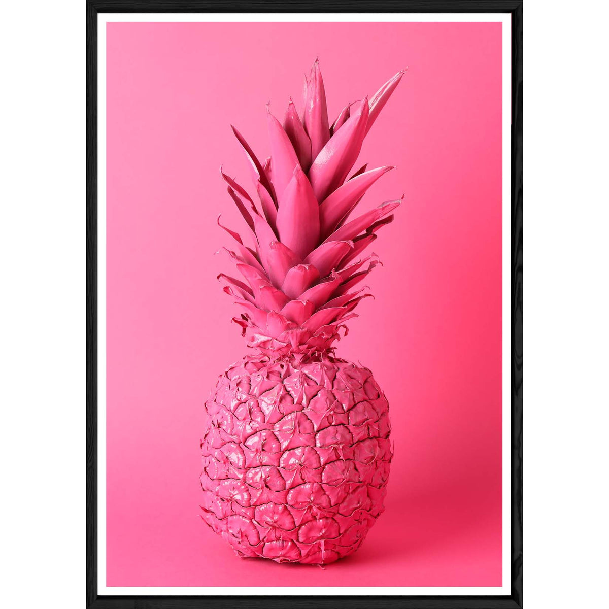 Tableau ananas avec cadre noir POP – Taille 32x42