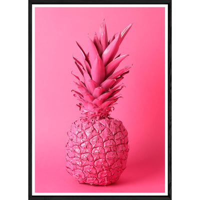 Tableau ananas avec cadre noir POP – Taille 32x42