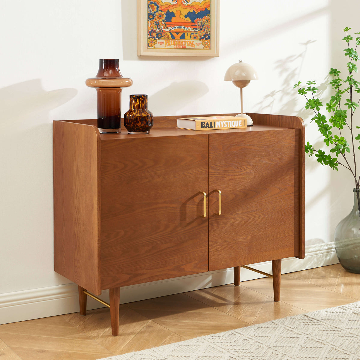 Buffet placage frêne 2 portes 100 cm
