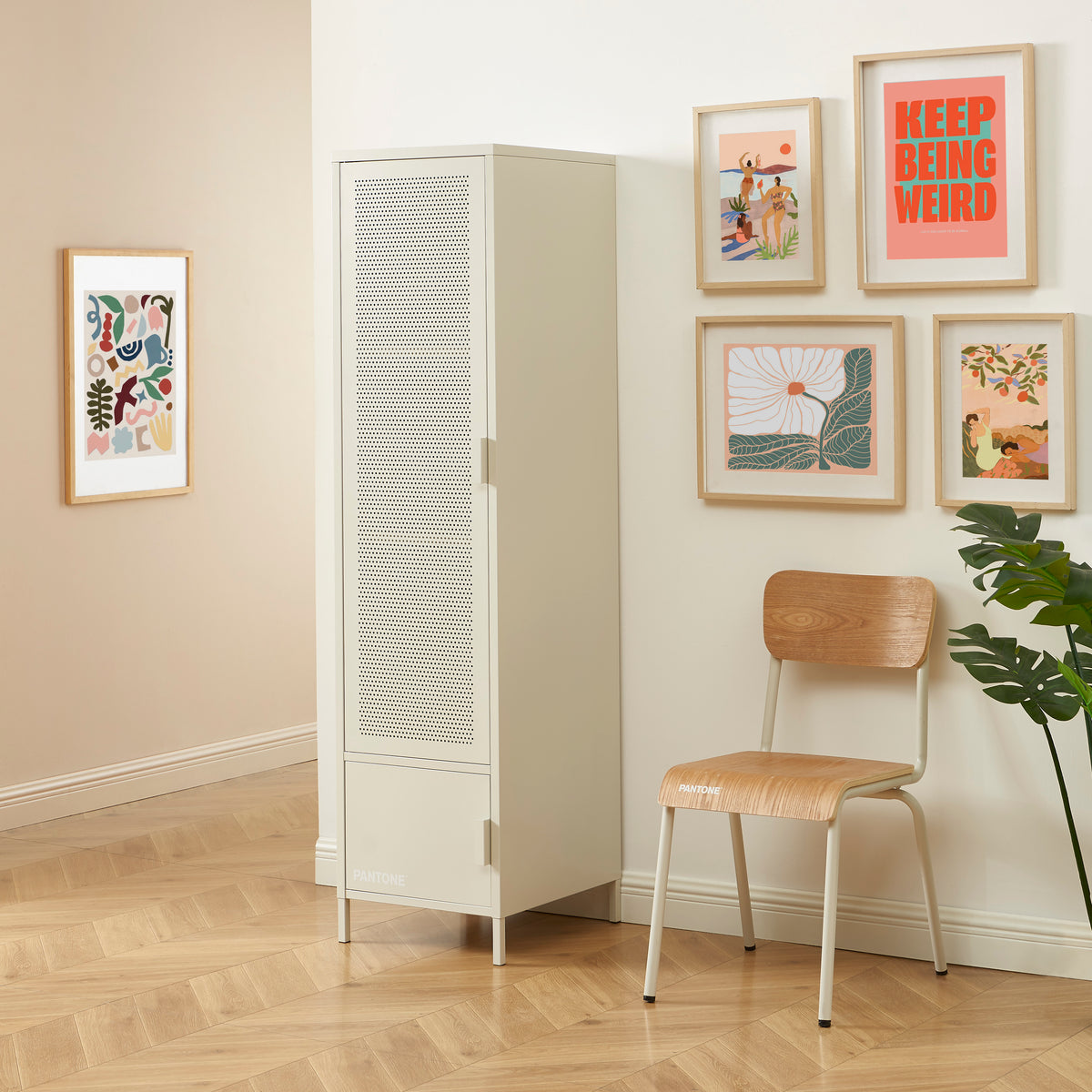 Vestiaire métal beige sable H180 cm