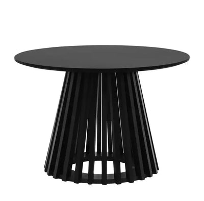 Table basse ronde 60x40 cm en bois noir