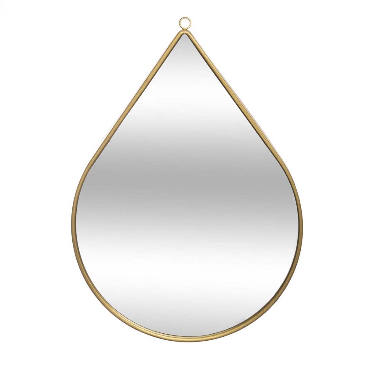 Miroir en métal doré goutte D40