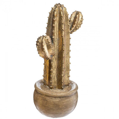 Cactus doré H31 en résine