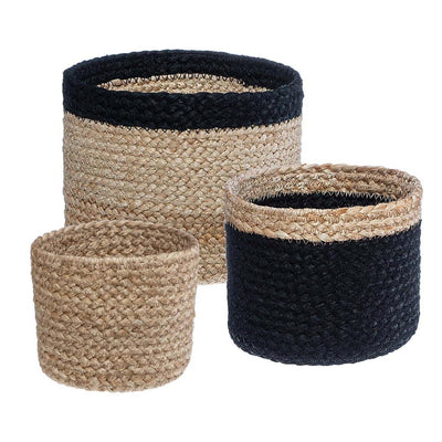 Lot de 3 paniers en jute D18