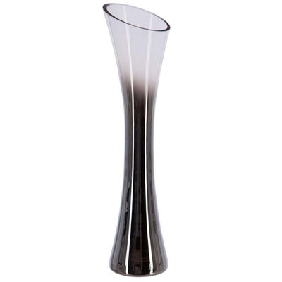 Vase verre fumé H30 fin