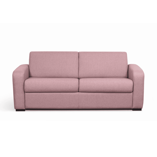 Canapé convertible express 140cm matelas 14cm rose pastel