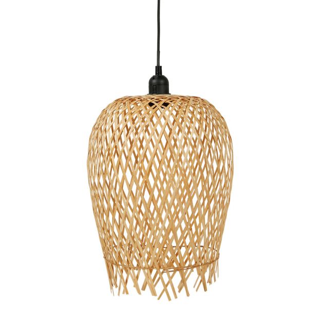 Lámpara colgante de bambú natural H40