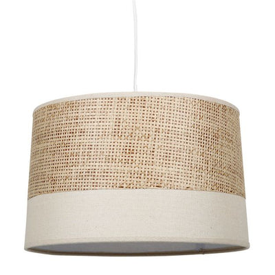 Suspension beige en rotin D33