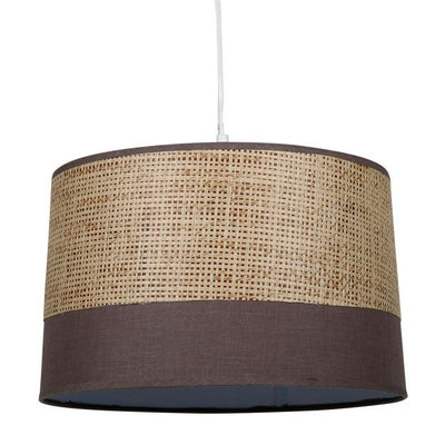 Suspension taupe en rotin D33