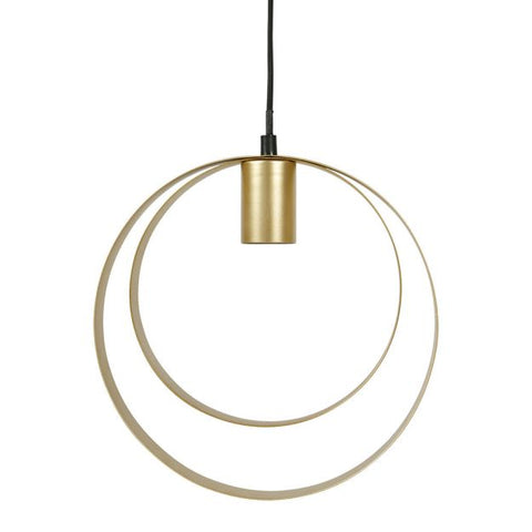 Suspension ronde en métal doré D25