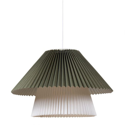 Suspension en tissus plissé kaki art déco D52