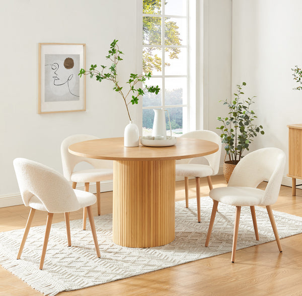 Table à manger ronde frêne 120 cm
