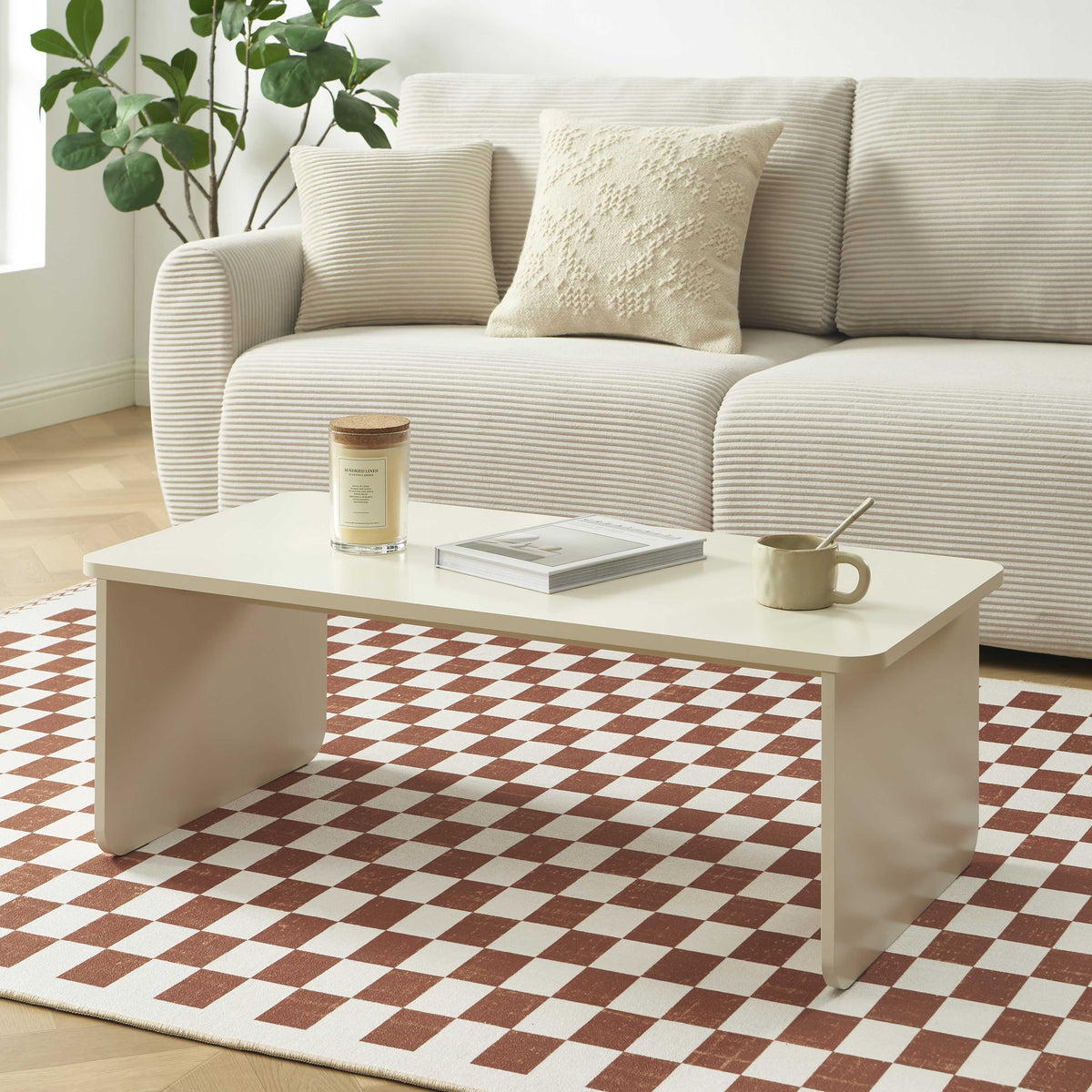 Table basse beige H35