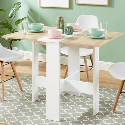 Table à manger pliante blanche 105x75x75