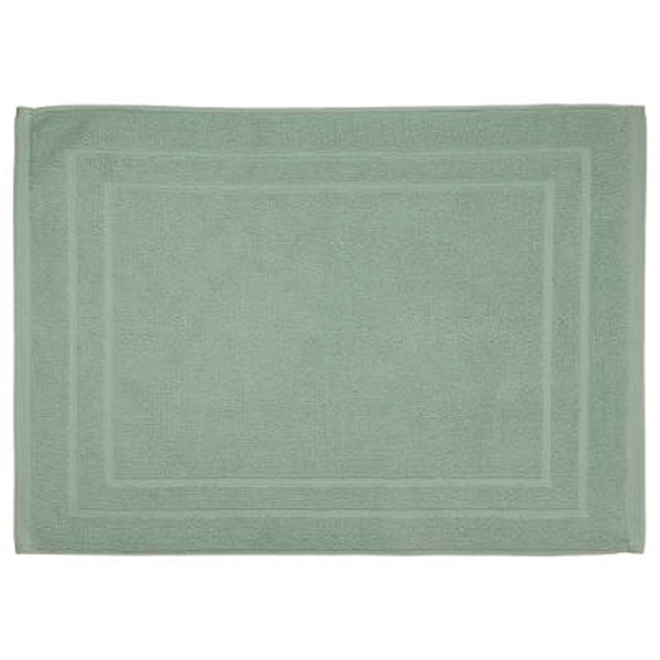 Tapis de salle de bain rectangulaire en coton vert d'eau