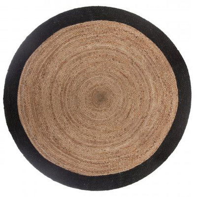 Tapis en Jute Noir d120