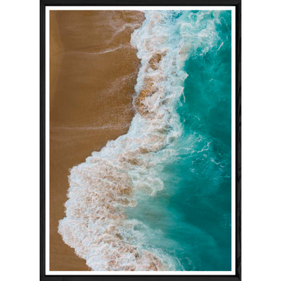 Tableau paysage plage avec cadre noir – Taille 32x42
