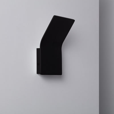 Applique murale LED noire design en aluminium H22