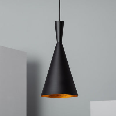 Suspension en métal noir Art déco H40