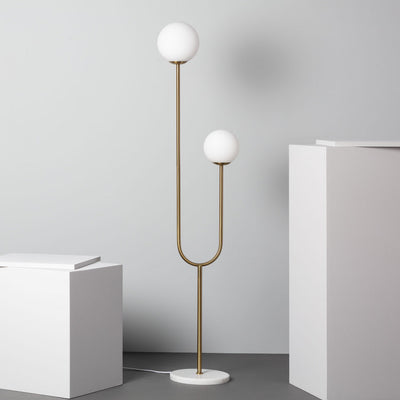 Lampadaire art déco double éclairage H160