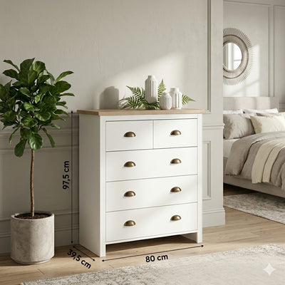 Commode Virginie avec 5 tiroirs design