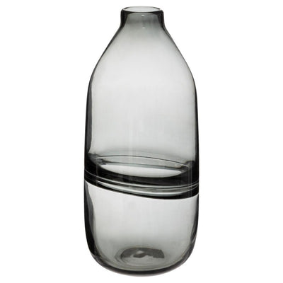 Vase en verre fumé gris H30