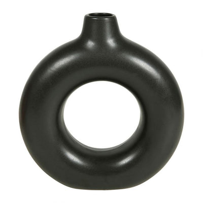 Vase en céramique noir H30