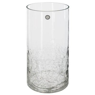 Vase en verre craquelé clear H30