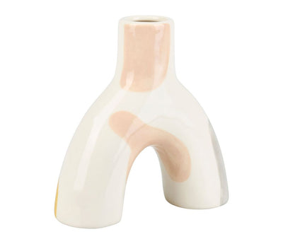 Vase en dolomite arche moutarde H13