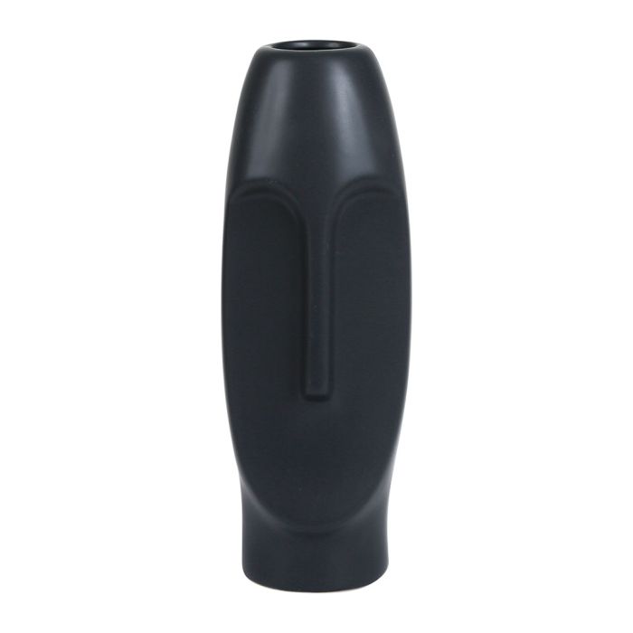 Vase noir visage art déco H32