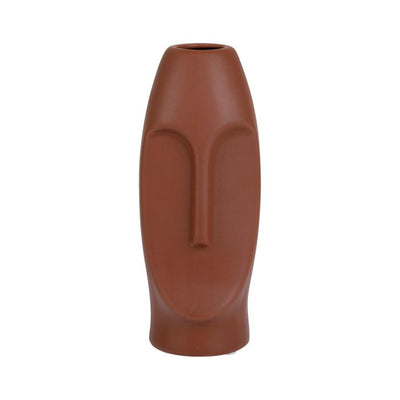 Vase Terracotta visage art déco H25