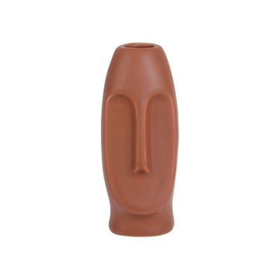 Vase Terracotta visage art déco H14