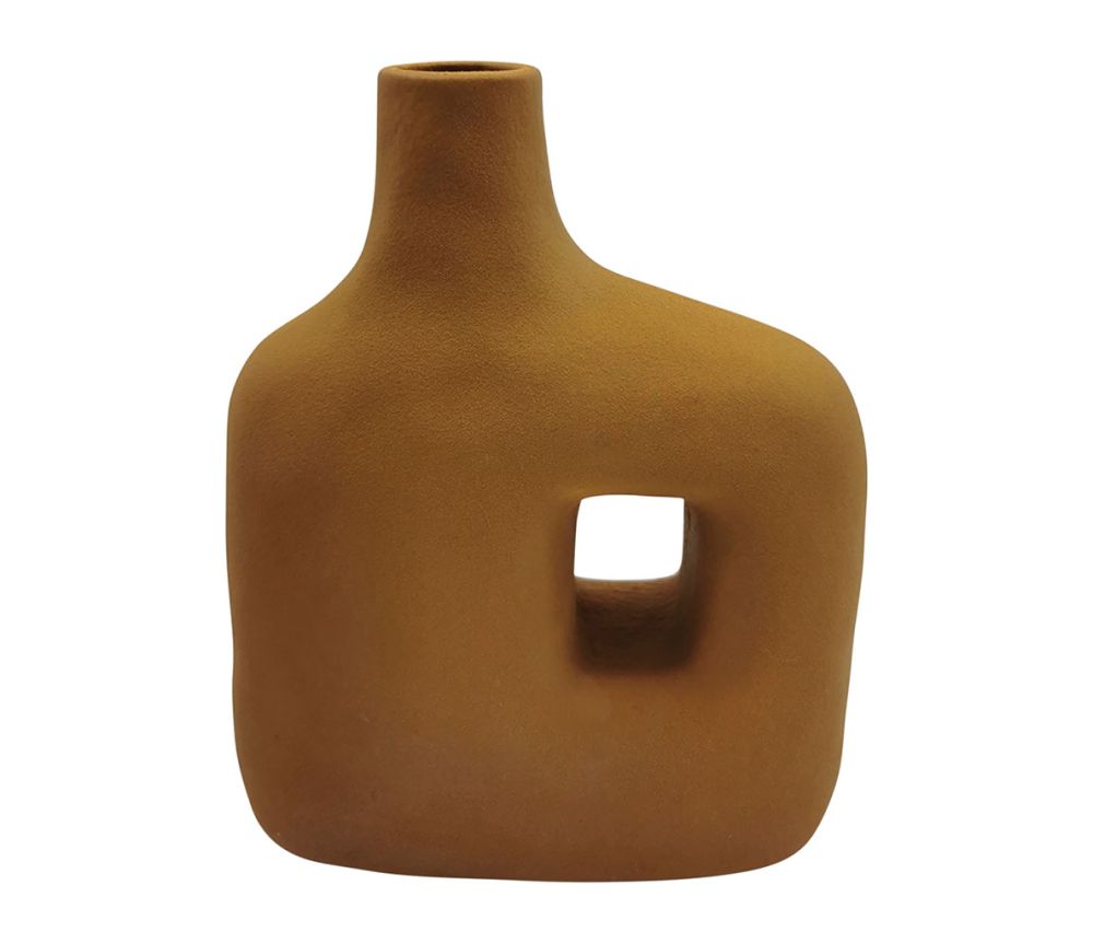 Vase en porcelaine camel H18