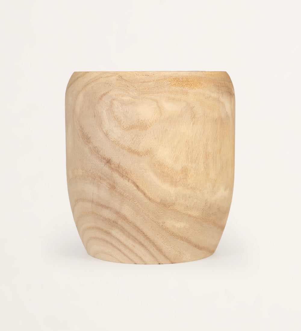 Jarrón de madera natural H18
